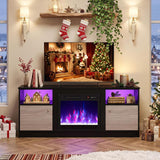 Tangkula 58" Fireplace TV Stand for TVs Up to 65"