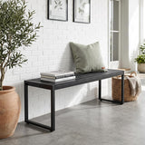 Tangkula 48" Outdoor Bench, 2-3 Person Backless Patio Dining Bench