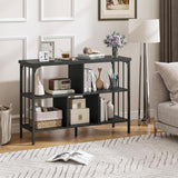 Tangkula 3-Tier Bookshelf|Horizontal Cubby Bookcase