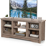 Tangkula TV Stand for up to 65" Flat Screen TVs, 58" Media Entertainment Center w/Adjustable Shelves