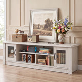 Tangkula 63" Wooden Farmhouse TV Stand for 70" TVs