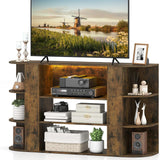 Tangkula 50”TV Stand for 55 Inch TV with RGB Lights