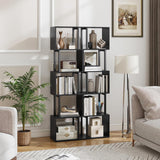 Tangkula 5-Tier S-Shaped Bookshelf