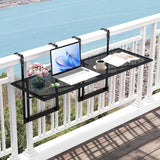Tangkula Balcony Railing Table