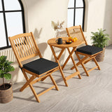 Tangkula 3 Piece Patio Folding Bistro Set