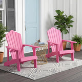 Tangkula Oversized Adirondack Chair, Patio Lounge Chairs w/Adjustable Cup Holder