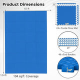 Tangkula 12/24/36/48 Tiles Exercise Flooring Mats with Border