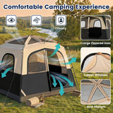 Tangkula 10FT x 9FT 6-Person Camping Tent, Easy Setup Family Cabin Tent with Top Rainfly