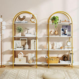 Tangkula 4-Tier Open Bookcase with Sturdy Metal Frame