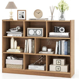 Tangkula 8-Cube Bookcase, Wood 3 Tier Open Storage Bookshelf, Modern Multipurpose Display Cabinet