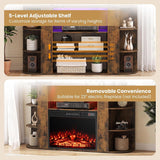 Tangkula 50”TV Stand for 55 Inch TV with RGB Lights