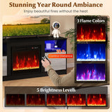 Tangkula 58" Fireplace TV Stand for TVs Up to 65"
