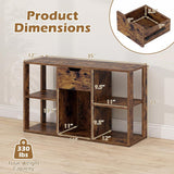 Tangkula 5-Cube Bookcase with Storage Drawer