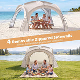 Tangkula 13.3 ft x 13.3 ft Beach Tent for 12-15 People