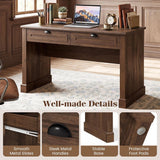 Tangkula 48” Computer Desk with 2 Drawers, Farmhouse Executive Desk