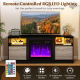 Tangkula 58" Fireplace TV Stand for TVs Up to 65"