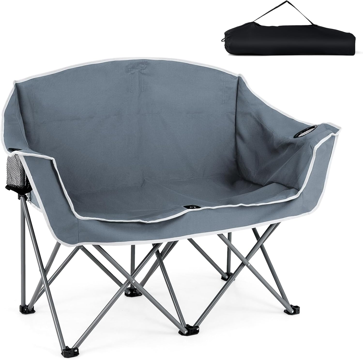 Tangkula 2 Person Camping Chair with Padded Seat