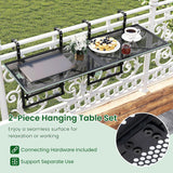 Tangkula Balcony Railing Table
