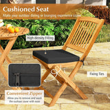 Tangkula 3 Piece Patio Folding Bistro Set
