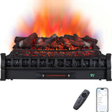 Tangkula 30" Smart Electric Fireplace, Compatible with Alexa, WiFi Enabled