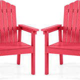 Tangkula Outdoor HIPS Adirondack Chair with High Backrest (1/2/4)