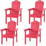 Tangkula Outdoor HIPS Adirondack Chair with High Backrest (1/2/4)