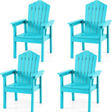 Tangkula Outdoor HIPS Adirondack Chair with High Backrest (1/2/4)
