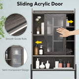 Tangkula Over The Toilet Storage Cabinet, Bathroom Space Saver Organizer Above Toilet with Double Doors & Metal Frame