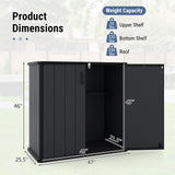 Tangkula 175 Gallon All-Weather Outdoor Storage Box with Lockable Door & Removable Shelf