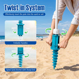 Tangkula 6.5 FT Scalloped Beach Umbrella with Cup Holders for Sand