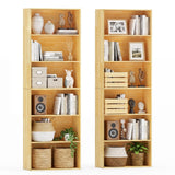 Tangkula 6-Tier Bookcase, 70” Tall Freestanding Bookshelf with 6 Open Shelves
