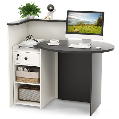 Reception Desk, Front Counter Desk - Tangkula