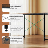 L-Shaped Computer Desk with Power Outlets