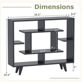 Tangkula  3 Tier Modern Freestanding Open Bookcase