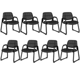 Tangkula Waiting Room Guest Chair, Home Office PU Leather Guest Chairs
