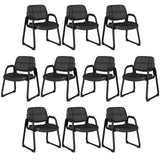 Tangkula Waiting Room Guest Chair, Home Office PU Leather Guest Chairs