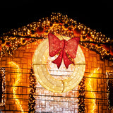 Tangkula 48 Inch Lighted Christmas Mesh Wreath