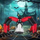 5 FT Halloween Inflatable Spider, Blow Up Yard Scary Spider with Red Tunnel Light Eyes