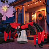 5 FT Halloween Inflatable Spider, Blow Up Yard Scary Spider with Red Tunnel Light Eyes