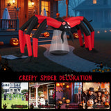 5 FT Halloween Inflatable Spider, Blow Up Yard Scary Spider with Red Tunnel Light Eyes