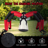 5 FT Halloween Inflatable Spider, Blow Up Yard Scary Spider with Red Tunnel Light Eyes