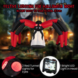 5 FT Halloween Inflatable Spider, Blow Up Yard Scary Spider with Red Tunnel Light Eyes