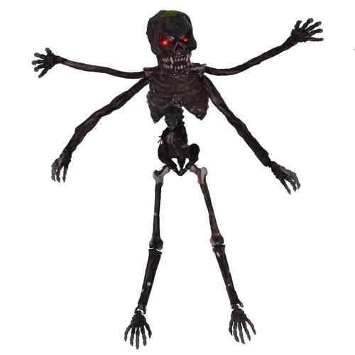 Animated Halloween Decoration, 6Ft Sound-Activated Moving Skeleton