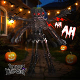 Animated Halloween Decoration, 6Ft Sound-Activated Moving Skeleton