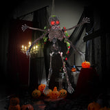 Animated Halloween Decoration, 6Ft Sound-Activated Moving Skeleton
