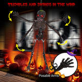Animated Halloween Decoration, 6Ft Sound-Activated Moving Skeleton
