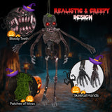 Animated Halloween Decoration, 6Ft Sound-Activated Moving Skeleton