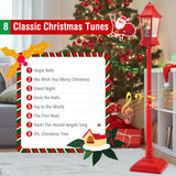 5.3 Ft Musical Christmas Street Lamp, 2-in-1 Lamp Post & Tabletop Lantern