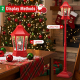 5.3 Ft Musical Christmas Street Lamp, 2-in-1 Lamp Post & Tabletop Lantern