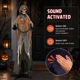 5.7 ft/175 cm Outdoor Life-Size Halloween Decoration with Chain